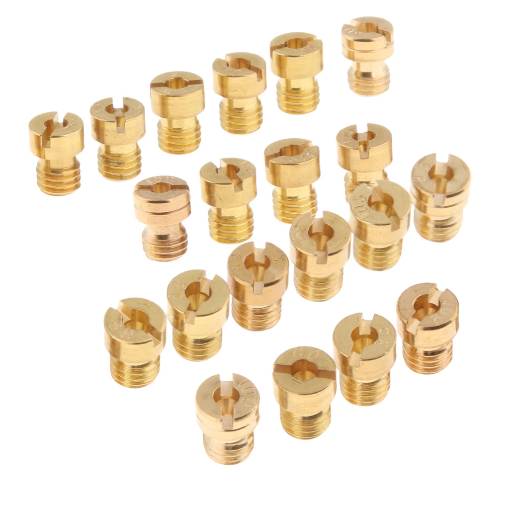 20pcs M5 Thread Carburetor Main Jet Kit 85-124 Size Replacement for GY6 125cc-150cc