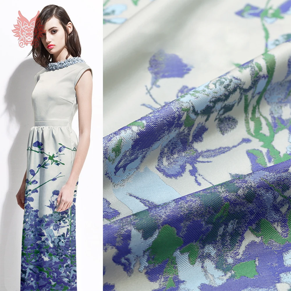 Прованс романтический цветочный принт Новая мода парча позиционирования ткань для зимнее платье ветровка куртка tissu imprimе SP5853