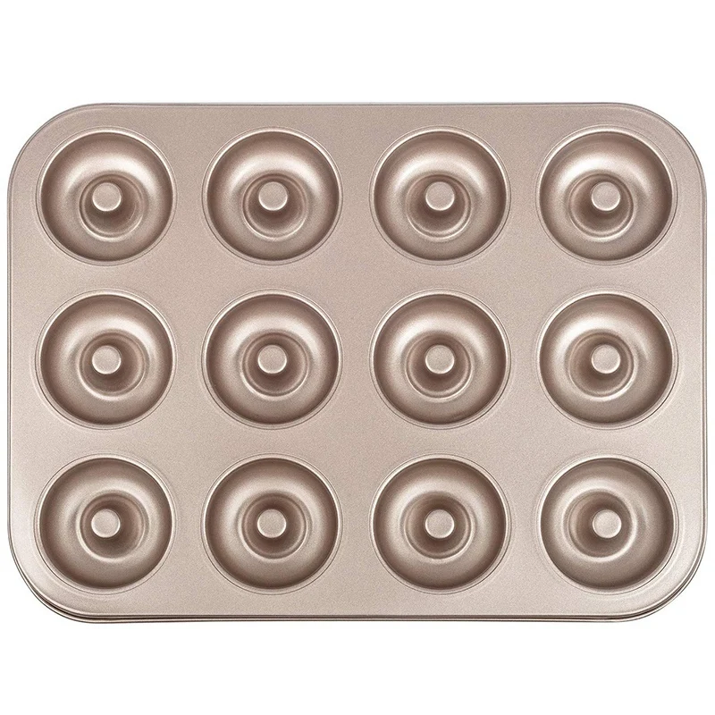 PHFU-12-Cavity форма для пончиков с антипригарным покрытием, 13,7X10,4 дюймов форма для выпечки пончиков форма для выпечки из углеродистой стали