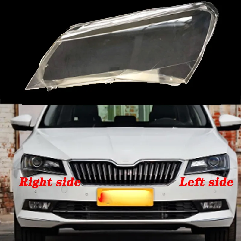 Для Skoda supeb передние фары прозрачные абажуры лампы оболочки маски фары крышка объектива фары стекло