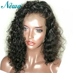 Полный кружево человеческие волосы Искусственные парики для женщин натуральный черный отбеленные узлы предварительно выщипанные волосы