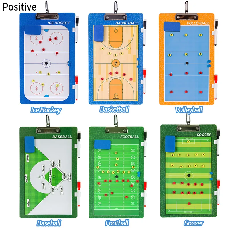 Новое поступление Бейсбол Хоккей Футбол Баскетбол волейбол футбол ПВХ тактическая доска тренера с ручкой шахматная доска ластик