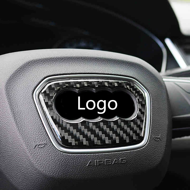Для Audi A1 A3 A5 A4 A6 A7 A8 S3 S4 S5 S6 S7 Q3 Q5 Q7 TT углеродное волокно руль эмблема 3D автомобиля наклейки Средства для укладки волос