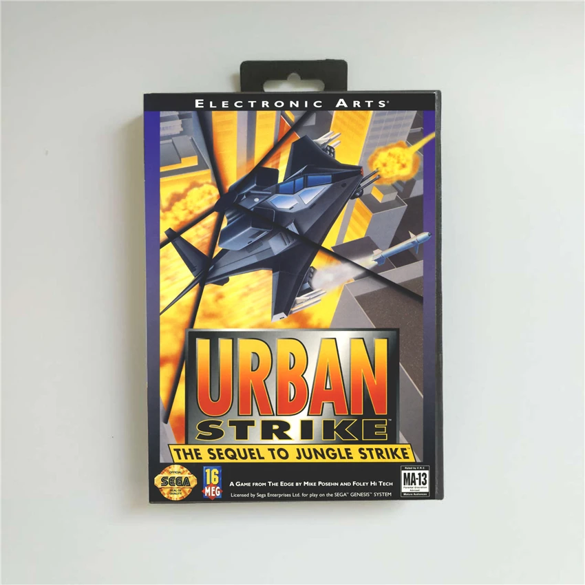 Игровая приставка Urban Strike-Крышка США 16 бит MD для Sega Megadrive Genesis | Электроника