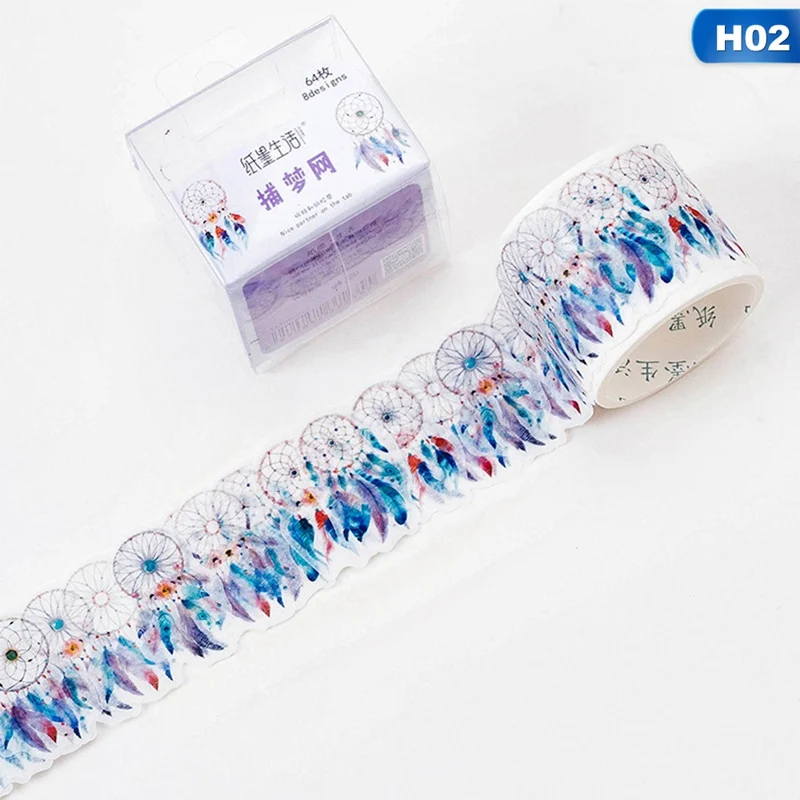 64 шт./рулон вишневого цвета/Dreamnet/Crystal/Garland лепесток коллаж васи лента DIY планировщик дневник в стиле Скрапбукинг Маскировочная лента