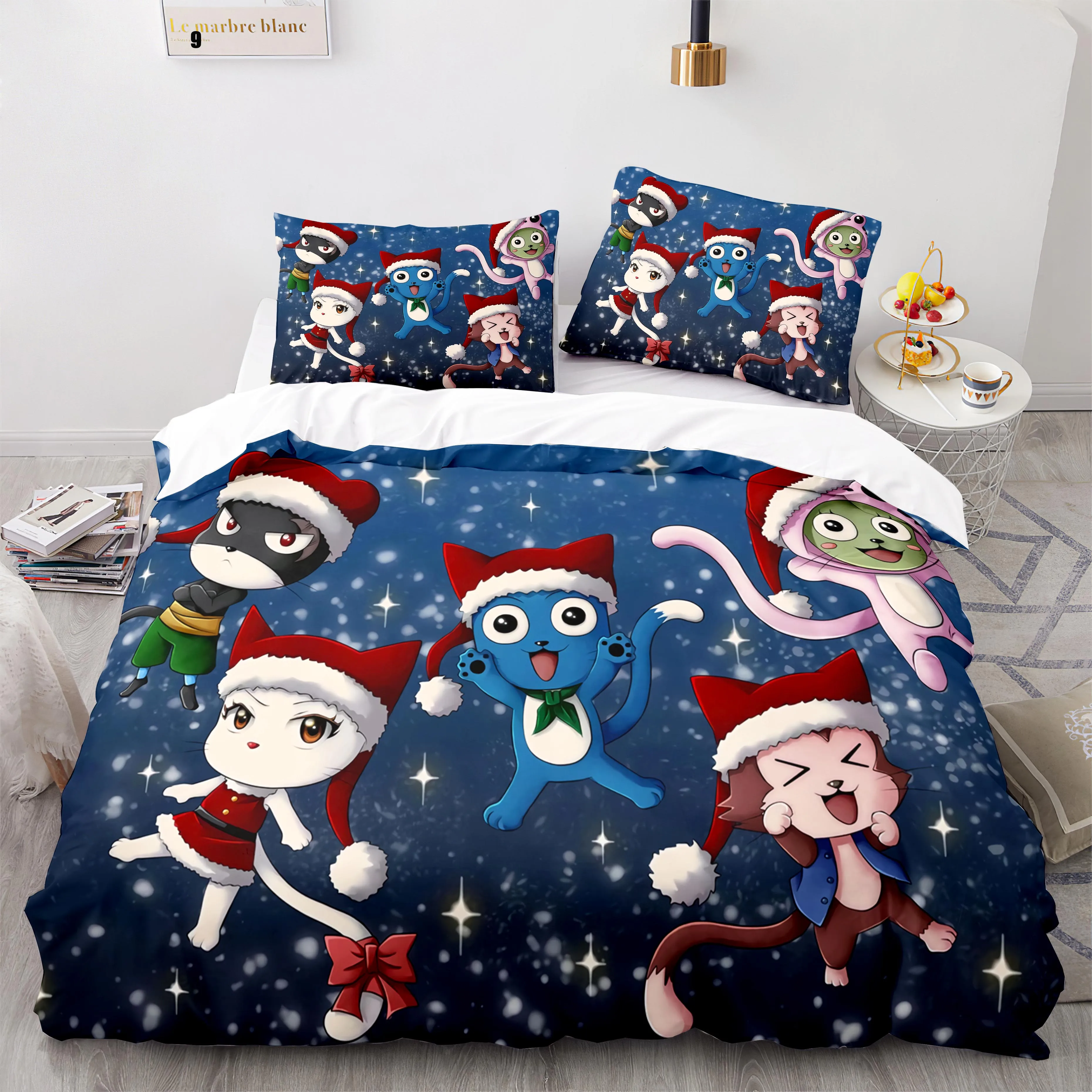 

Fairy Tail Bedding Set Single Twin Full Queen King Size Fairy Tail Bed Set Children's Kid Bedroom Duvetcover Sets 3D Print 018