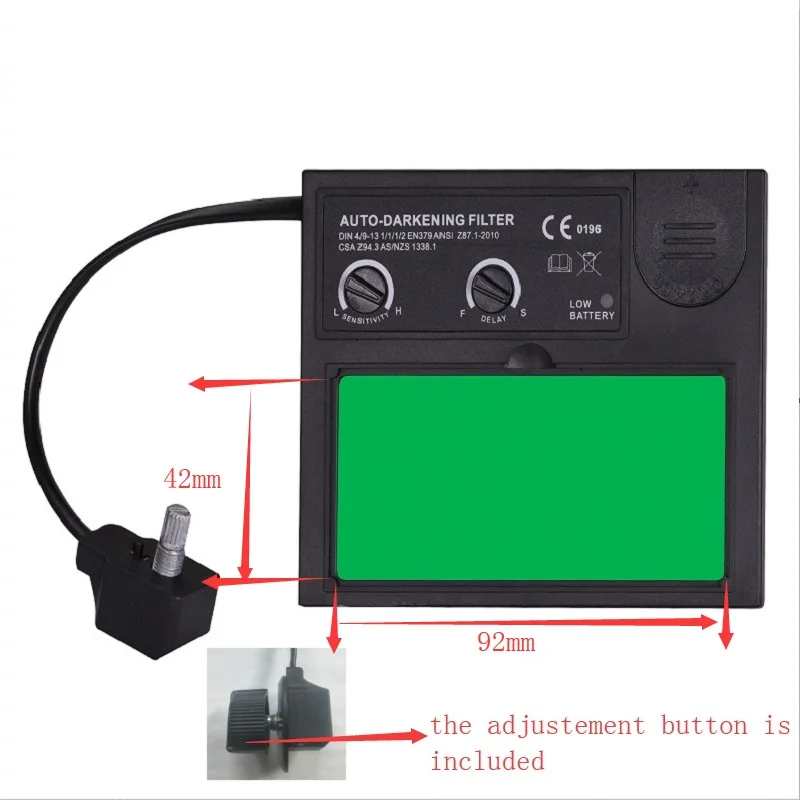 

LI battery solar auto darkening/shading welding filter for the welding mask & the welding helmet