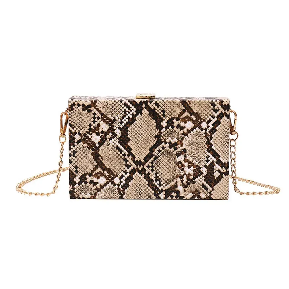 Роскошные сумки женские сумки дизайнерские змеиные маленькие квадратные сумки через плечо дикие девушки змеиный принт сумка через плечо# H10 - Цвет: TY