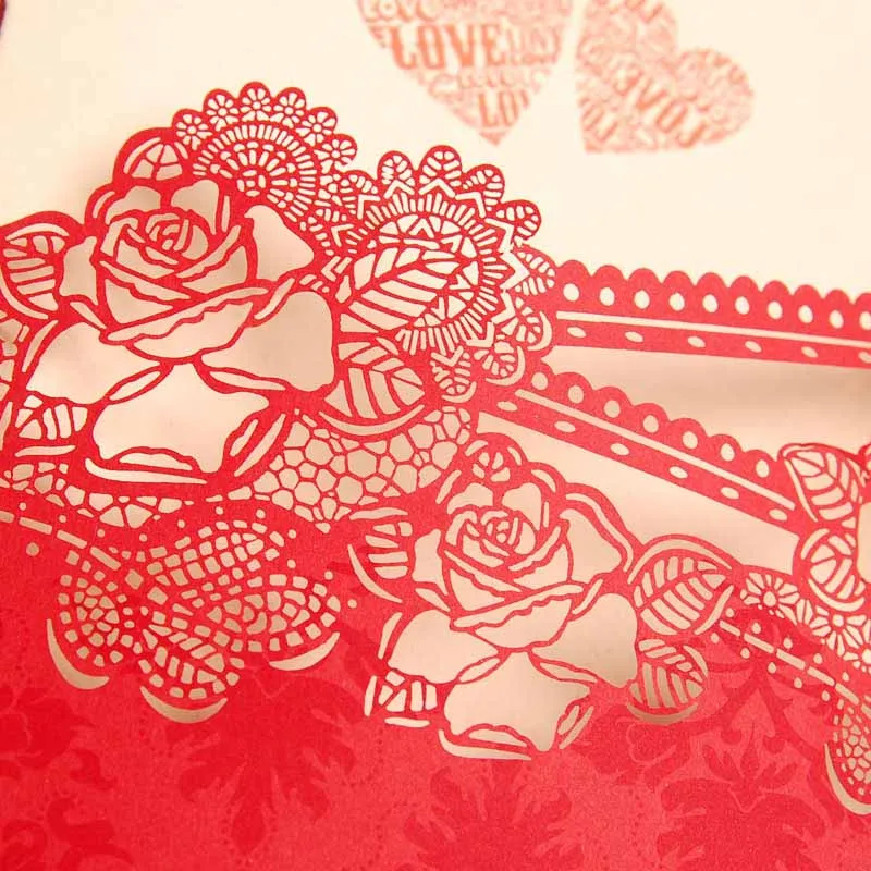  10 Pcs/Set Creative Business Meeting Hotel Hollow Hot Stamping Invitation Cards Romantic Wedding In - 4.00034E+12
