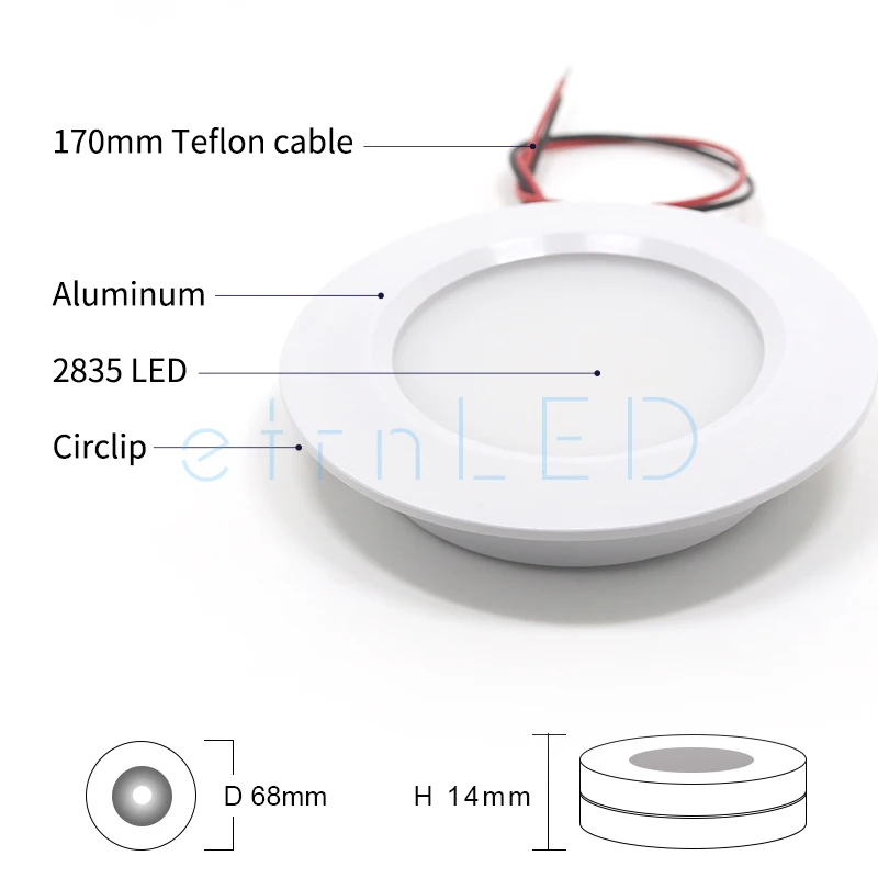 LED Spotlight etrnLED 12V 24V Mini LED Spotlight 3W Round Ultra Slim Dimmable Indoor Recessed Ceiling Downlight Cabinet Showcase Boat RGBW led downlight led spotlight