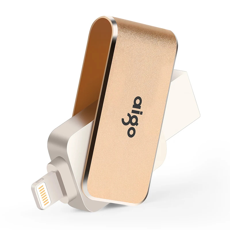 Aigo 128G 360 ° вращающийся высокоскоростной металлический usb 3 0 для iphone ipad двойной