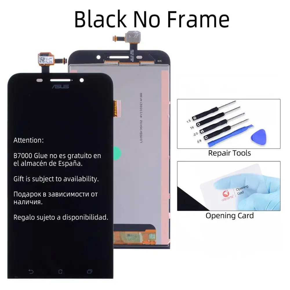 No Frame Black Дисплей для ASUS Zenfone Max ZC550KL LCD в сборе с тачскрином на рамке черный белый - Цвет: No Frame Black