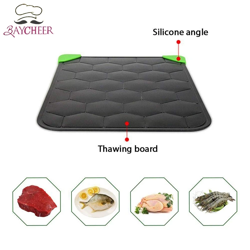 

Fast Thawing Tray for Frozen Food Eco-friendly Hexagon Design Meat Defrosting Tray Frozen Meat Thawing Plate Kitchen Gadgets