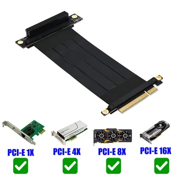 

Cord Splitter Cable Computer Accessories PCI Express 8/4X Extension Cable Right Angled PCI-E Riser Card Ribbon Adapter