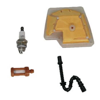 

4Pcs/set Air Filtration Spark Plug Fuel Line Red Oil Filter Kit For Stihl Highly Match The Original Equipment