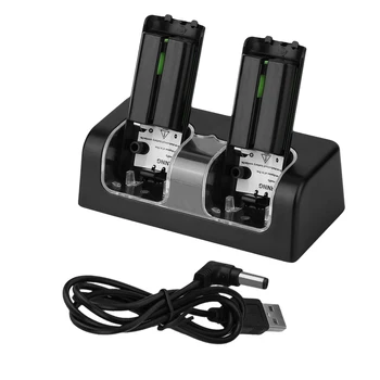 

Remote Controller Charging Dock 2 Rechargeable Battery For Wii Nintendo Chargers Jersey Dual Battery Charger