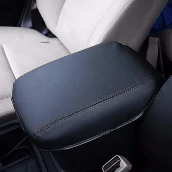 

Car Armrest Cover For CRV 2015 PU Leather Red/Black Stitches Car Armrest Central Console Cover For Honda CRV 2012 2013 2014