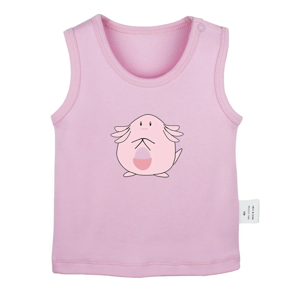 JbBabyYV945P Мультфильм Покемон Togepi Jigglypuff Chansey Ditto Gengar Lickitung новорожденных детские майки футболки для малышей жилет без рукавов Одежда для младенцев - Цвет: JbBabyYV945P