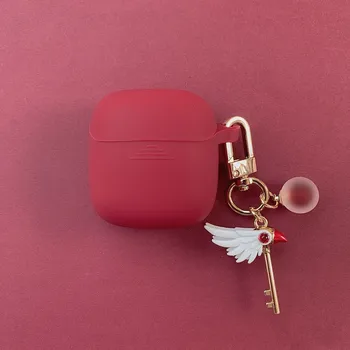 

Luxury Wine Red Silicone Cover for JBL TUNE 220 TWS Case Bluetooth Earphone Case Headphone Box Bag With Keyring Gift
