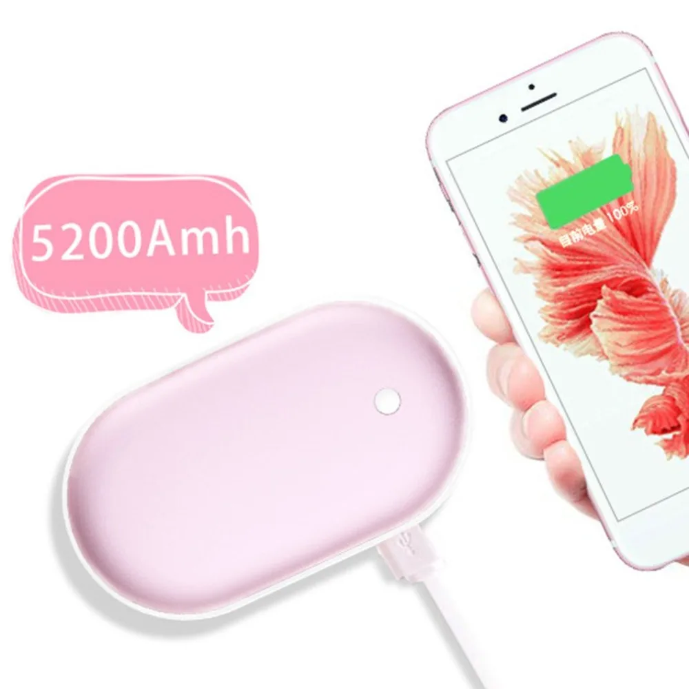 

2 In 1 USB Rechargeable Hand Warmers Pocket Hand Warmer Electric Power Bank Dual-Purpose electric hand warmers Heater Hand Warme