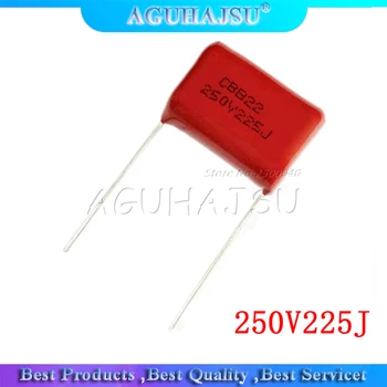 

10PCS 250V225J Pitch 20MM 250V 225 2.2uf CBB 250V225 Polypropylene film capacitor