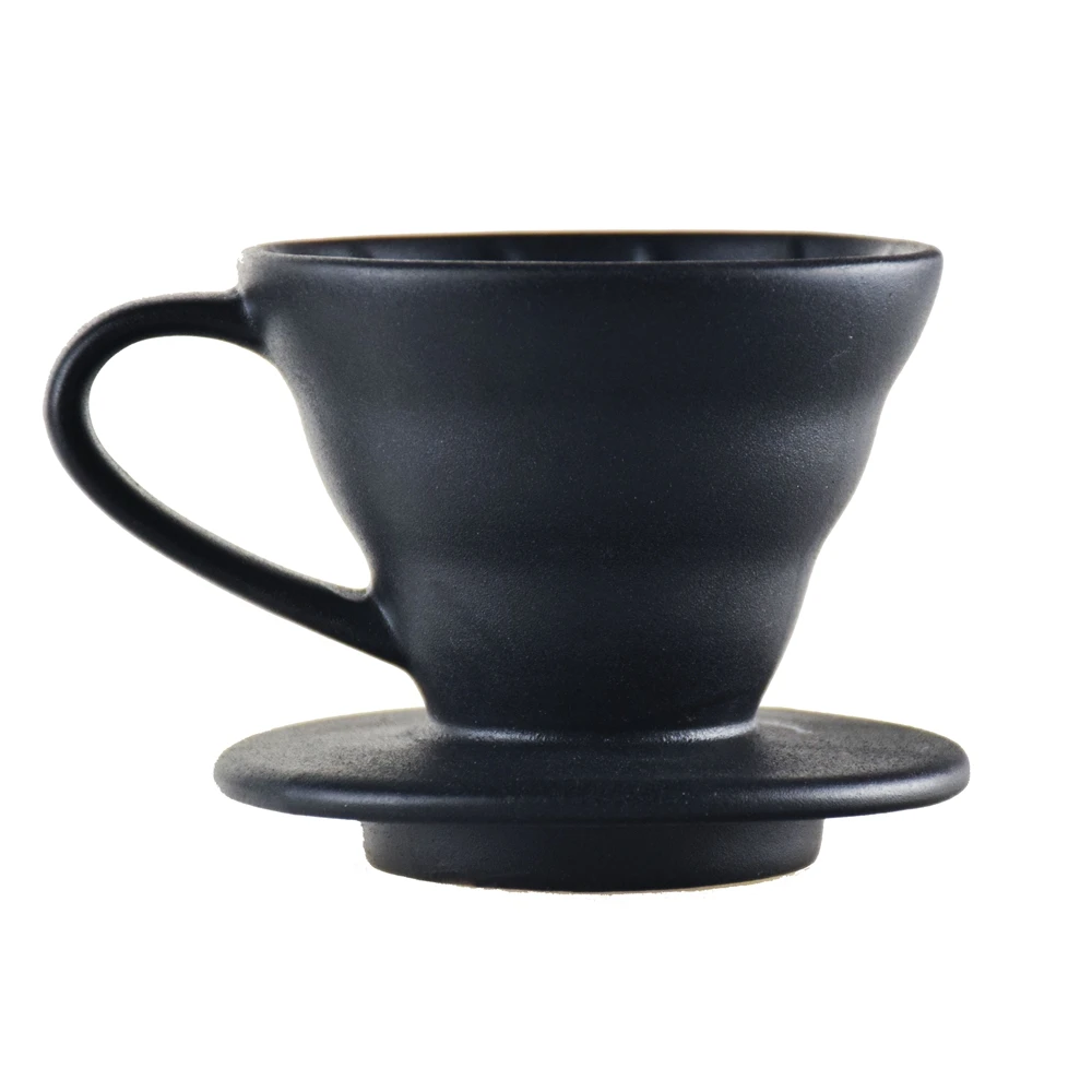 

Size 02 Ceramic V60 Pour Over Coffee Dripper Barista Coffee Maker Percolator with Paper Filters 40pcs