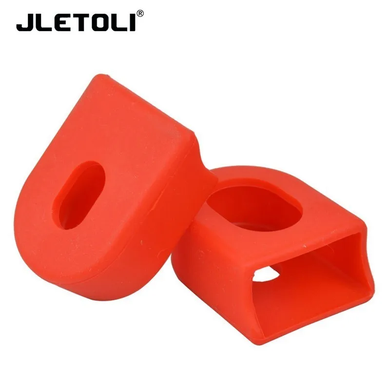 Red JLETOLI велосипедный кривошипный защитный рукав, защита Шатунов, горный велосипед, шестерня педали, кривошипный резиновый защитный чехол, запчасти для велосипеда - Цвет: Red