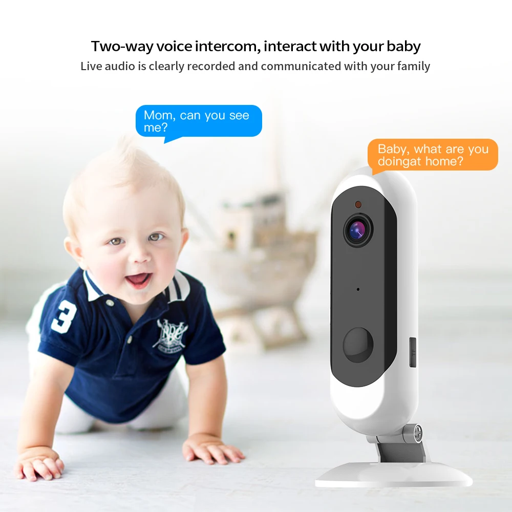 1080P HD Battery Security WiFi Camera H.265 PIR Human Detect Cloud Audio Wireless Home Security IP Camera Wire-Free CCTV Camera