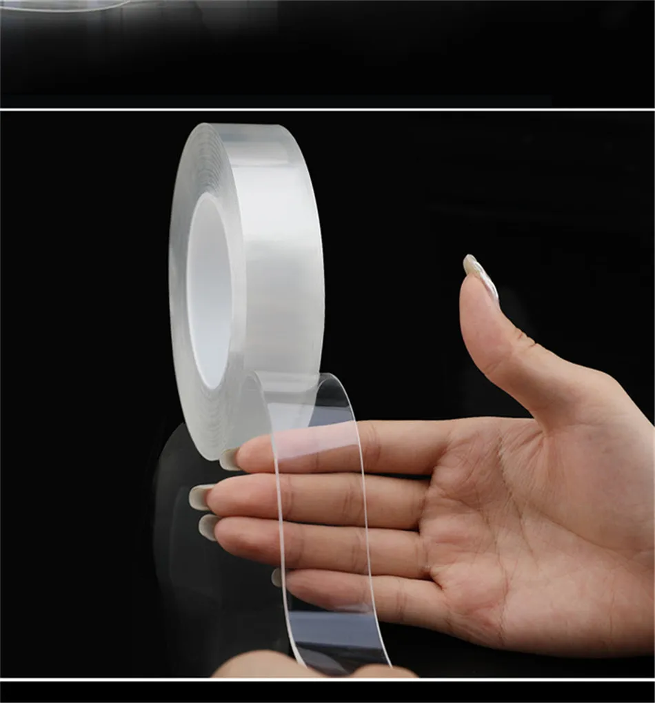 Multifunctional Nano Double-Sided Adhesive Tape Traceless Toothbrush Holder Reusable Tapes Supplies Holders Bathroom Accessories