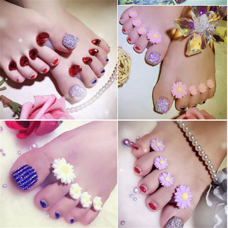 8Pcs/Set Nail Art Tools Silicone Toe Separator Foot Pads For Home And Salon Application Pedicure DIY Design Manicure Accessory