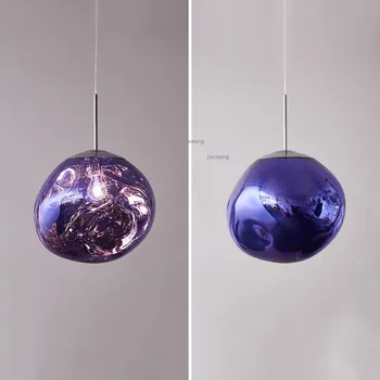

Nordic LED Glass Pendant Lights DIXON Melt Lava Ball Lighting Pendant Lamps Kitchen Light Fixtures Bar Personality Hanging Lamp