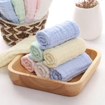 

6 Layers Cotton Gauze Baby Face Towel Soft Infant Feeding Saliva Towels Handkerchief