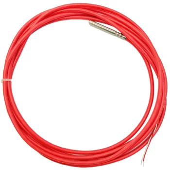 

GTBL 3 Meters 2 Wire PT1000 Temperature Sensor Thermistor Silicone Gel Coated Probe 50mmx6mm -50-180 Centigrade RTDs