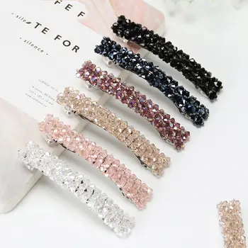 

1PC Fashion Women Girl Bling Headwear Crystal Rhinestone 7 Colors Elastic Hair Clip Barrette Hairpin Styling Tool Hair Accessory