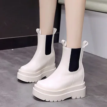 

COOTELILI Women Winter Nakle Boots Round Toe High Heel Boots For Woman Slip On Fashion Shoes Warm Basic Botas Mujer Size 34-39