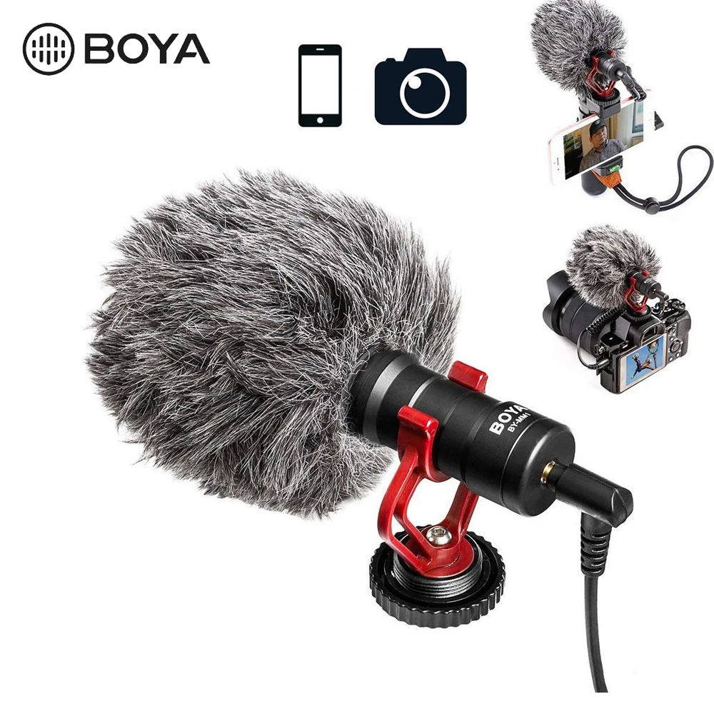 BOYA BY-M1 петличный микрофон с отворотом 3,5 мм Аудио Видео фотография Запись для iPhone Android Mac Vlog микрофон для DSLR камеры