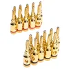 20Pcs 4mm 24k Gold-Plated Musical Cable Wire Banana Plug Audio Speaker Connector Plated Musical Speaker Cable Wire Pin Connector ► Photo 2/6