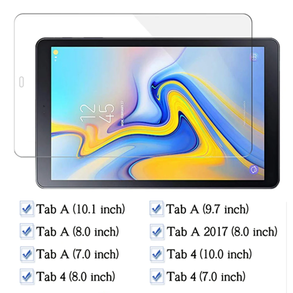 Защитное стекло для планшета samsung Tab 4 A 7 8 9,7 10 10,1 дюймов A6 защита экрана Защитная пленка Tremp Glas