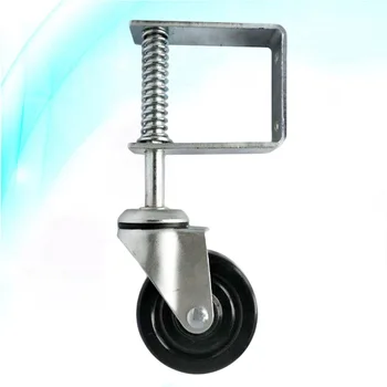 

4 Inch Heavy Duty Rubber Mute Spring Loaded Gate Door Wheel Caster Spring Wheel 100kg Load Capacity Home Gate Door Roller Slider