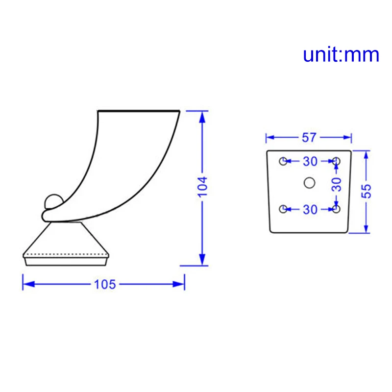

4Pcs Chrome Plated Sofa Legs Stand Couch Bed Bench Tea Table Feet Cabinet