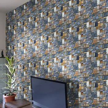 

3D Wallpaper DIY Brick Sticker Waterproof Stickers Wall Papers Home decor Room 3D Self-Adhesive Wallpaper Brick FD