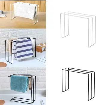 

Kitchen Washing Towel Rag Drainer Holder Storage Rack Hanging Shelf Iron Dishwashing Rag Storage Rack White Black
