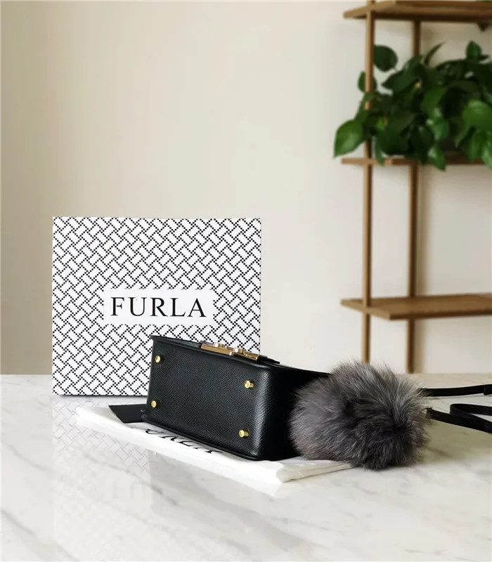 Оригинальные женские сумки FURLA, высококачественные женские кожаные сумки среднего размера, черный цвет, размер 21 см* 9 см* 15 см