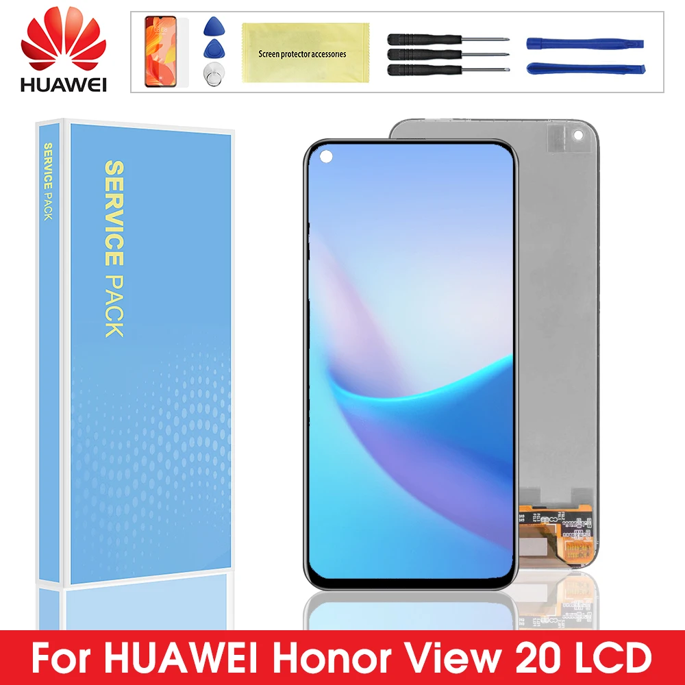 

For Honor View 20 LCD Display Touch Screen Digitizer For Huawei Honor View 20 PCT-L29 LCD With Frame V20 Screen Replacement