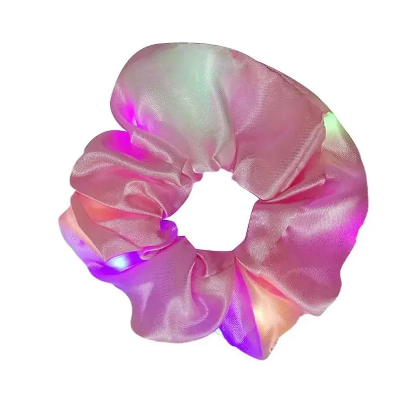 

LED Glowing Hair Ropes For Night Sports Eye-Catching Lightweight Ponytail Holder Elastic Hair Band Accessories