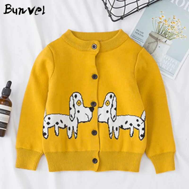 Bunvel/зимние одинаковые комплекты для семьи; пальто; свитер для мамы и дочки с милым рисунком собаки; одежда для мамы и дочки; f
