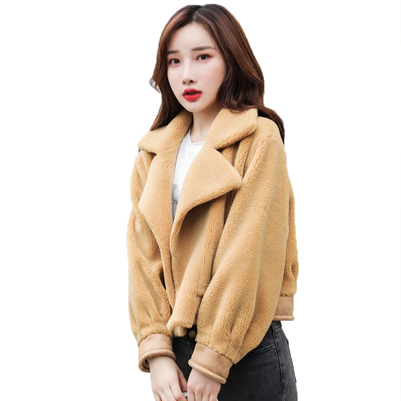 

New Arrival faux fur coat women Short furry fake fur winter outerwear Loose coat 2019 autumn casual party overcoat