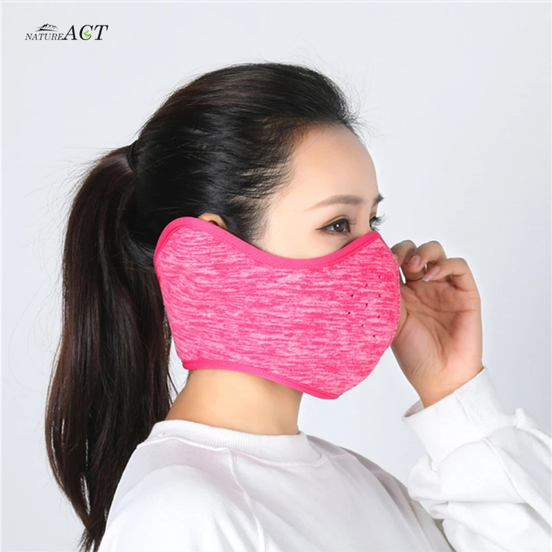 Men Women Multi-function Half Face Mask Winter Outdoor Ski Earmuffs Sports Bicycle Riding Ski Warm Riding Mask Headgear