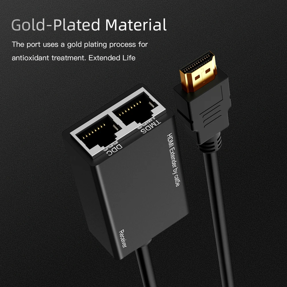 HDMI аудио кабель HDMI удлинитель по RJ45 CAT5e CAT6 UTP LAN Ethernet удлинитель повторитель 1080P 3D до 100 футов HDMI адаптер шнур