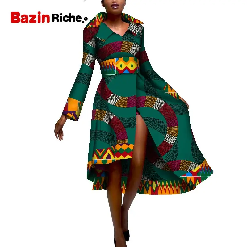 Элегантные вечерние платья в африканском стиле, модные женские длинные платья, осенние платья с длинным рукавом, облегающее Макси платье с принтом, Dashiki Ankara, платье WY5279